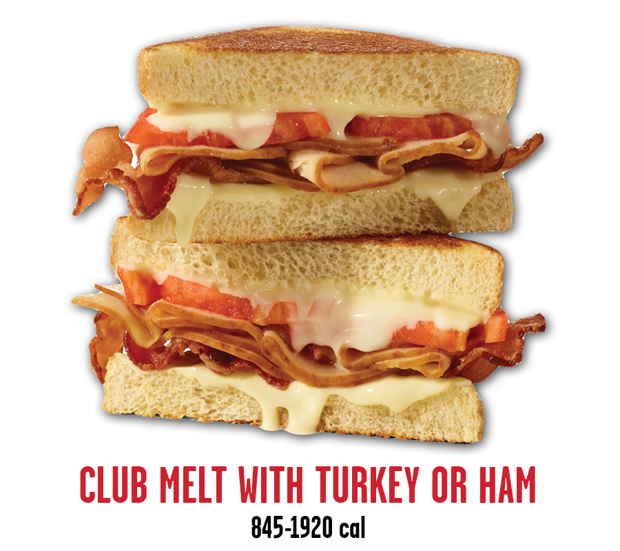 Frisch's Big Boy Club Melt With Ham Or Turkey